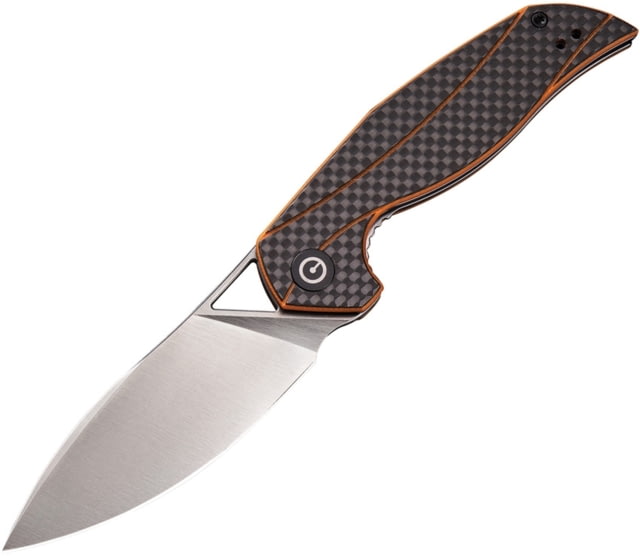 CIVIVI Anthropos Linerlock Folding Knife 3.25in Satin D2 Tool Steel Blade Orange G10 - Civivi