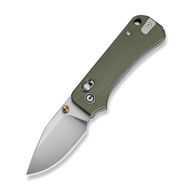 CIVIVI Baby Banter 2 - Tg Thumb Stud & Crossbar Lock Knife Milled Green / Red G10 Handle 2.34inch Satin Finished 14c28n Blade - CIVIVI Knives