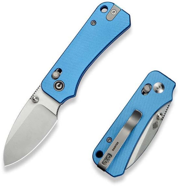 CIVIVI Baby Banter 2 Thumb Stud & Crossbar Lock Knife Blue Aluminum Handle 2.34inch Satin Finished Nitro-v Blade - Civivi