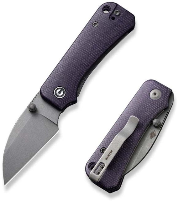 CIVIVI Baby Banter Wharncliffe Thumb Stud Knife Micarta Handle 2.32inch Nitro-v Blade - Civivi