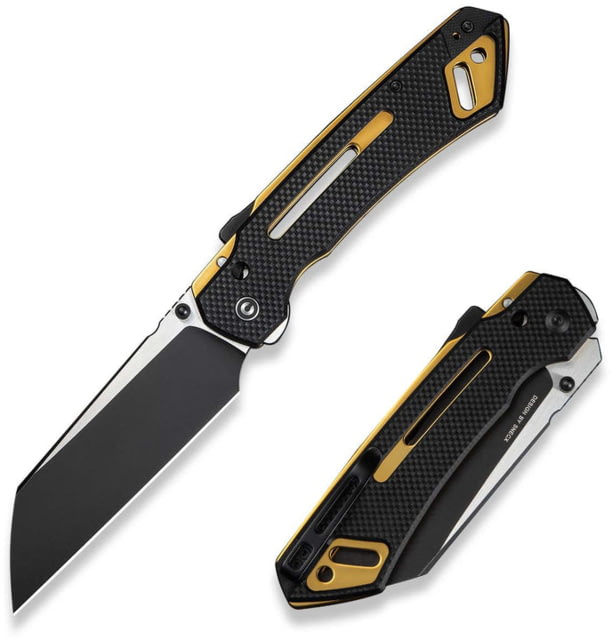 CIVIVI Buster FG Thumb Stud & Superlock 4.2in Folding Knife Black Coarse G10 Handle Black Stonewashed Nitro-v Blade Satin Flat