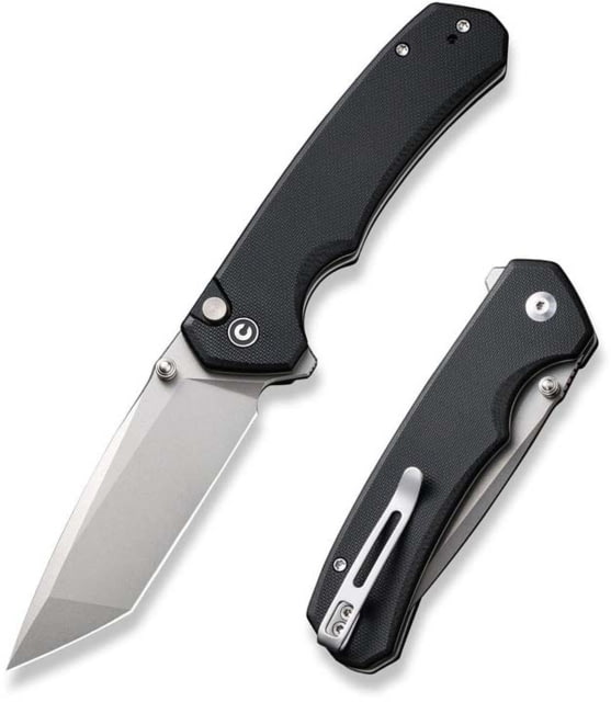 CIVIVI Button Lock Brazen Folding Knife 3.4 in Blade Carbon Steel Black - Civivi