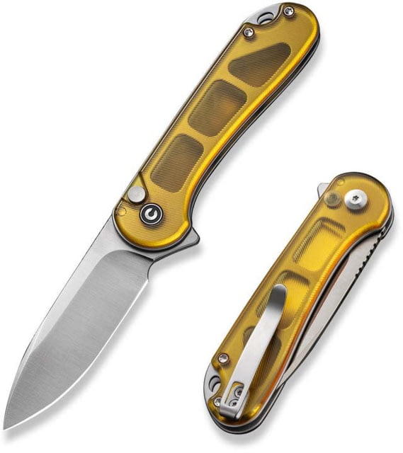 Civivi Knives Elementum II EDC 2.96" Folding Drop Point Plain Satin Nitro-V Steel Blade Ultem Handle - Civivi
