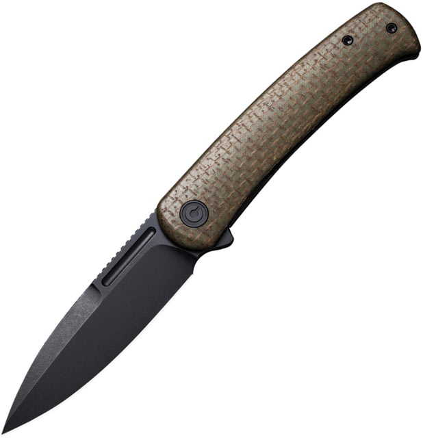 CIVIVI Cetos Framelock Mic 3.50 in Folding Knife Green micarta handle with black stainless back