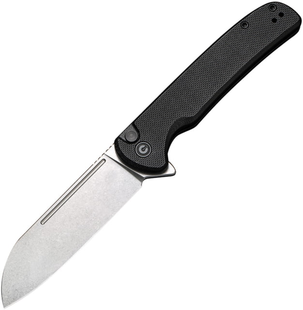 CIVIVI Chevalier Button Lock 3.50 in Folding Knife Black G10