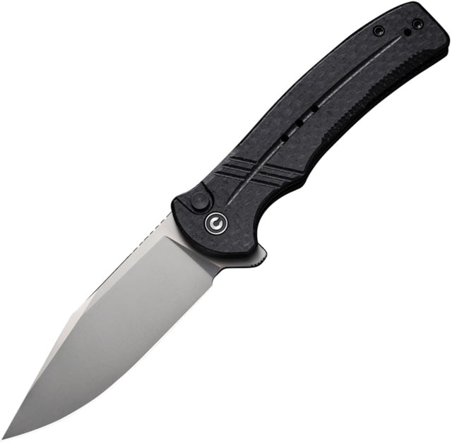 CIVIVI Cogent Button Lock CIV 3.50 in Folding Knife Black micarta