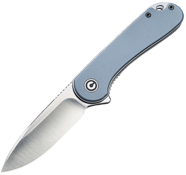 CIVIVI Elementum Linerlock Gray Folding Knife 3" satin finish D2 tool steel blade Gray G10 handle - Civivi