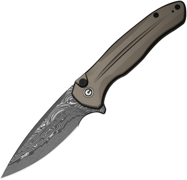 CIVIVI Kitefin Button Lock Brown Al CIV - CIVIVI Knives