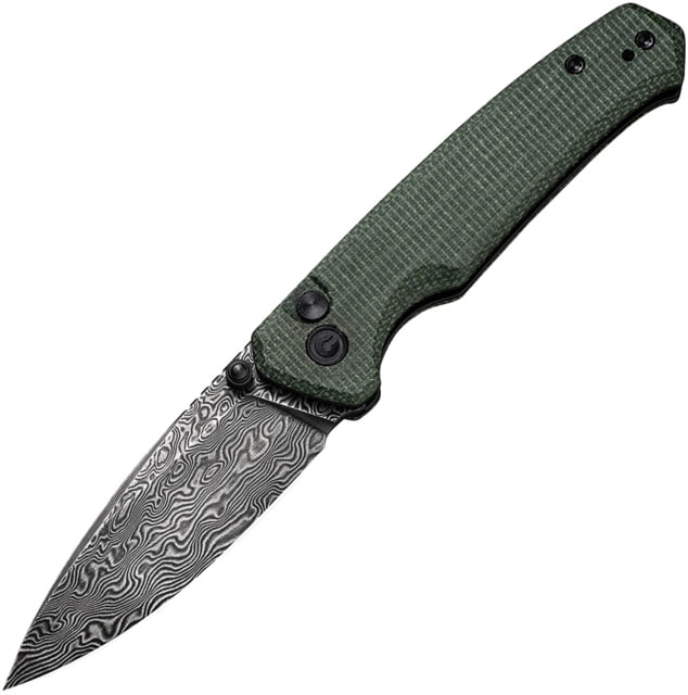 CIVIVI Altus Folding Knife 2.97in Carbon Steel Micarta Handle Green/Black - Civivi