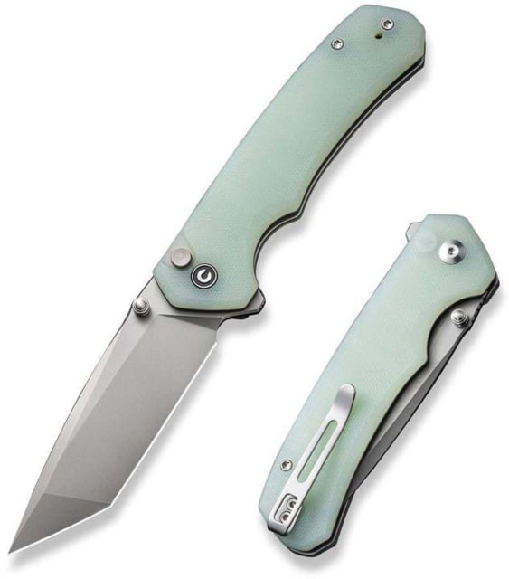 CIVIVI Button Lock Brazen Folding Knife 3.4 in Blade Carbon Steel Green - Civivi