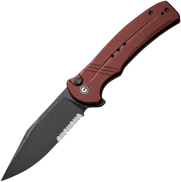 CIVIVI Cogent Folding Knife 3.47in Carbon Steel G10 Handle Burgundy/Black - Civivi