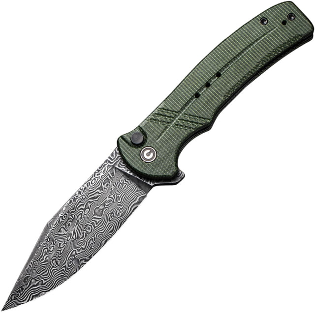 CIVIVI Cogent Folding Knife 3.47in Carbon Steel Micarta Handle Green/Black - Civivi