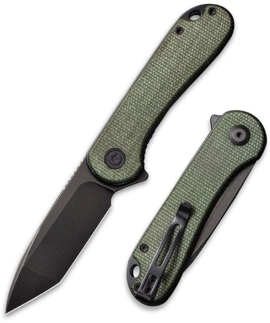 Civivi Knife Elementum 2.96'' Green Micarta/black D2 Clam Pk - Civivi