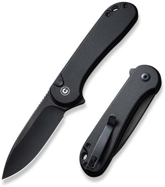 Civivi Knife Elementum Ii 2.96 '' G-10/blk Stonewash Clam Pack - Civivi