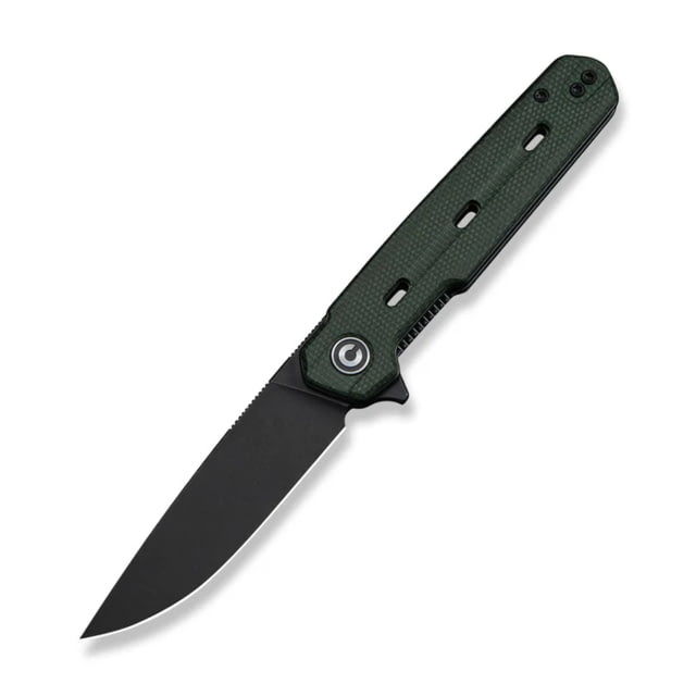 Civivi CIVIVI Navo Flipper Knife Green Canvas Micarta Handle 3.25inch Black Stonewashed Nitro-v Blade - $65.00 at Optics Planet