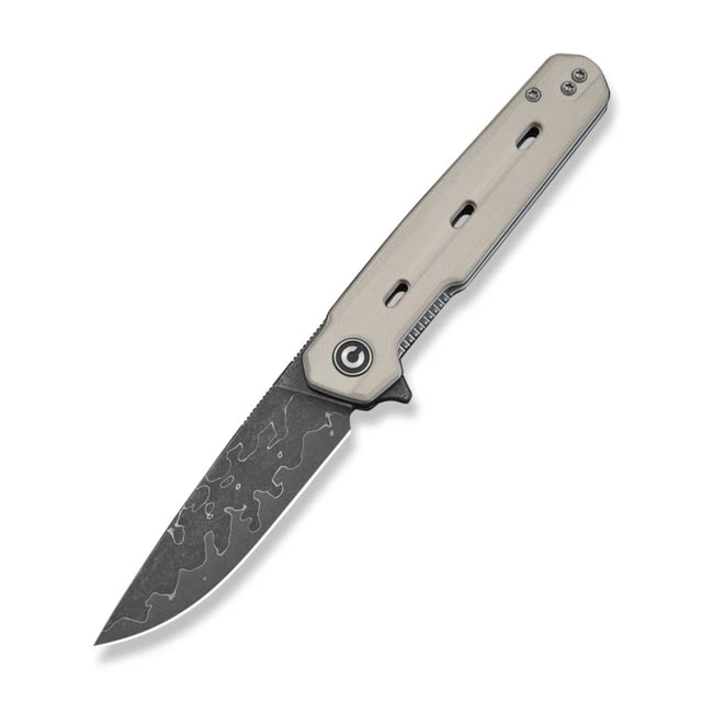 Civivi CIVIVI Navo Flipper Knife Ivory G10 Handle 3.25inch Damascus Blade - $76.50 at Optics Planet