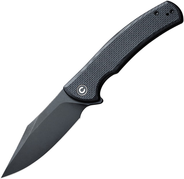 CIVIVI Sinisys Framelock 3.75 in Folding Knife Black textured G10 handle with Black stonewash stainless back