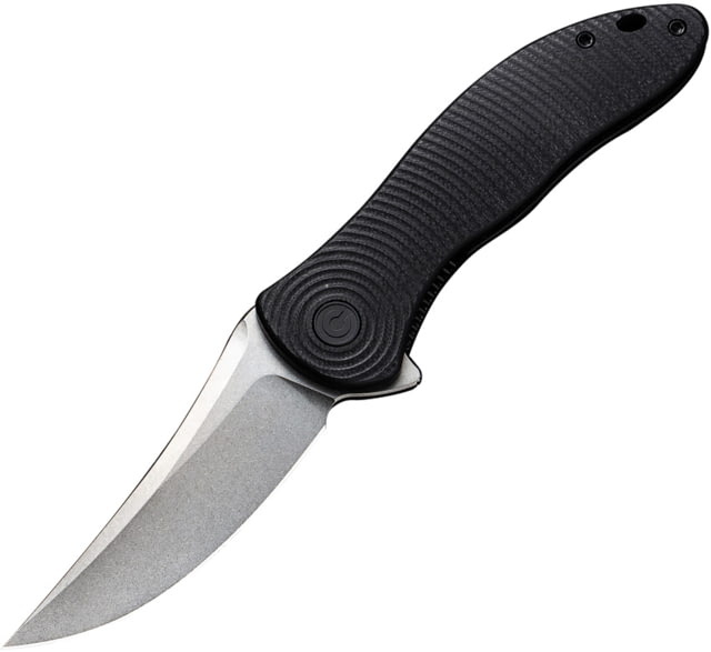 CIVIVI Synergy3 Linerlock TP 3.25 in Folding Knife Black grooved G10