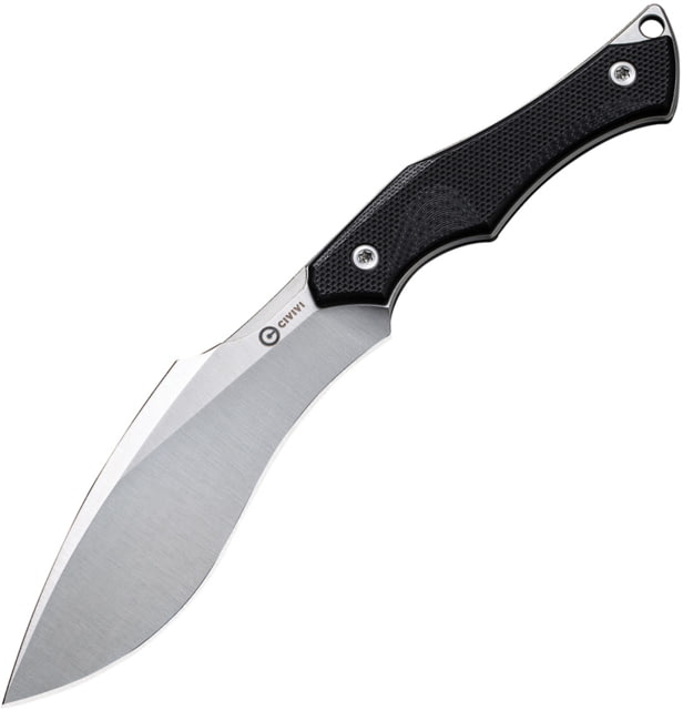 CIVIVI Vaquita II Black Neck Knife 6.25in Overall 3.25in Satin Nitro V Steel Blade Black G10 Handle Black Kydex Neck Sheath - Civivi