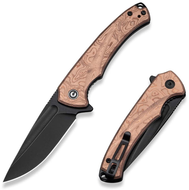 CIVIVI Voidflare Folding Knife 2.92 in 14C28N Drop Point Blade Copper G10/Copper Foil Handle - Civivi