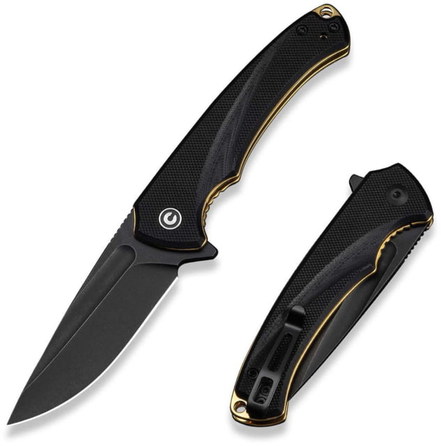 CIVIVI Voidflare Folding Knife 2.92 in 14C28N Drop Point Blade Black G10 Handle