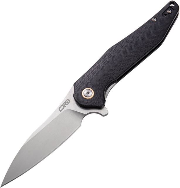 CJRB Agave Linerlock Black G10 Folding Knife 3.75" stonewash finish D2 tool steel blade Black G10 handle - Cjrb