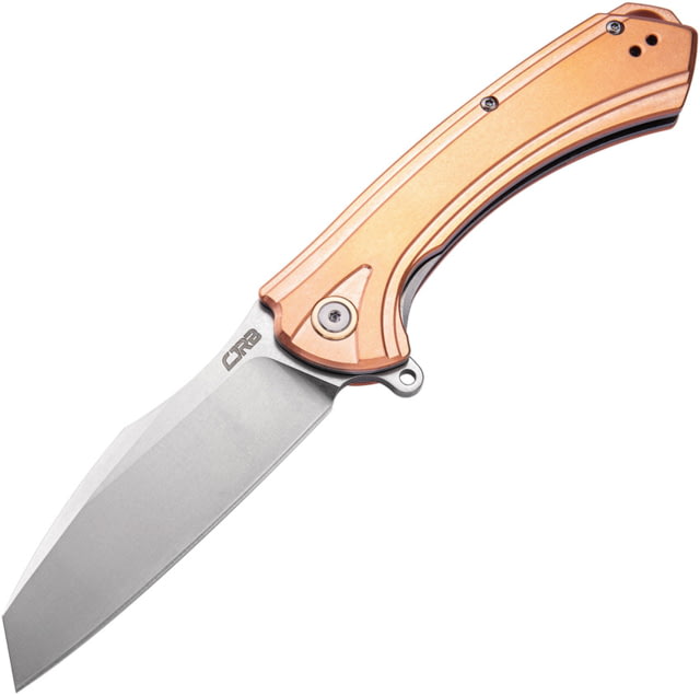 CJRB Barranca Linerlock Copper Folding Knife 3.75" stonewash finish D2 tool steel Wharncliffe b Copper handle - Cjrb
