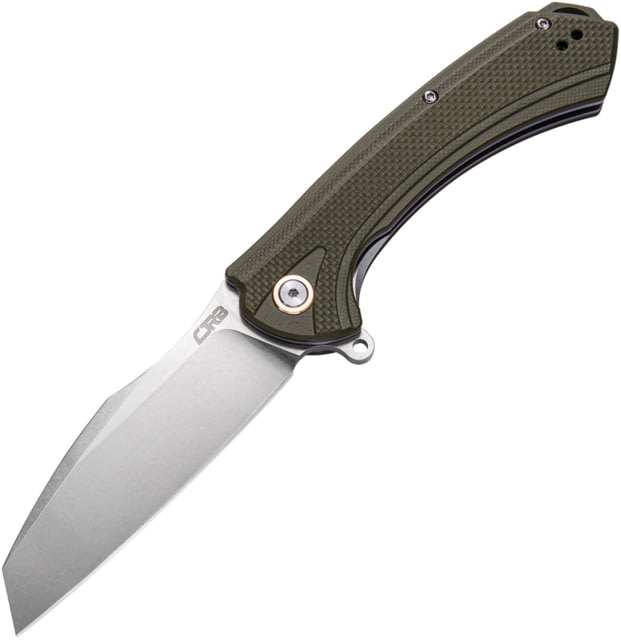 CJRB Barranca Linerlock Green Folding Knife 3.75" stonewash finish D2 tool steel Wharncliffe b Green G10 handle - Cjrb