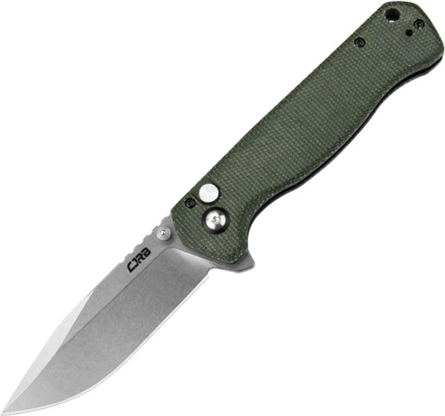 CJRB Chord Green Folding Knife 4.75in Closed 3.5in Stonewash AR-RPM9 Stainless Blade Green Canvas Micarta Handle Nylon Case - Cjrb