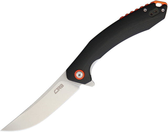 CJRB Gobi Linerlock Black Folding Knife 3.5" stonewash finish D2 tool steel blade Black G10 handle - Cjrb