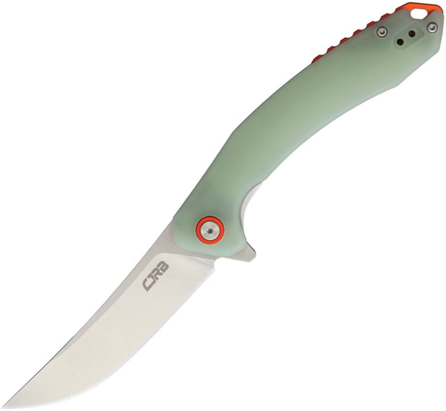 CJRB Gobi Linerlock Jade Folding Knife 3.5" stonewash finish D2 tool steel blade Jade G10 handle - Cjrb
