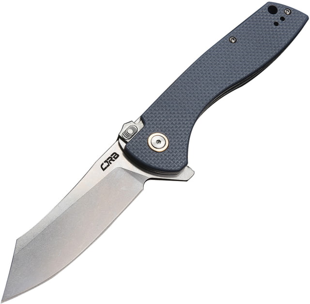 CJRB Kicker Recoil Lock Blue-Gray Folding Knife 3.5" stonewash finish D2 tool steel blade Blue-Gray textured G10 handle - Cjrb