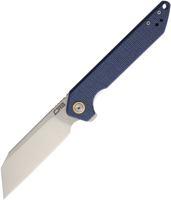 CJRB Rampart Gray Folding Knife 3.5" stonewash finish D2 tool steel blade Blue-Gray G10 handle - Cjrb