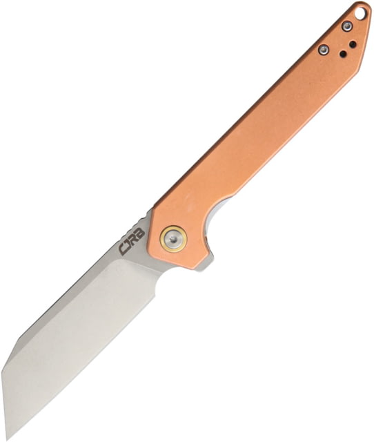 CJRB Rampart Linerlock Copper Folding Knife 3.5" stonewash finish D2 tool steel blade Copper handle - Cjrb