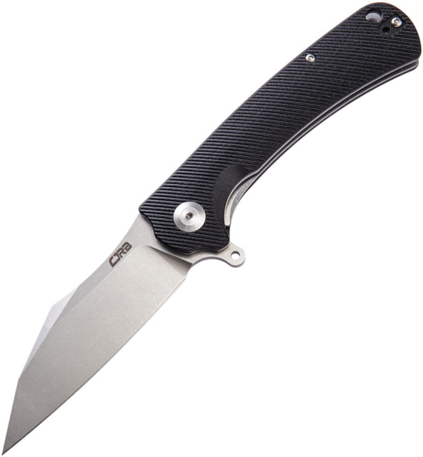 CJRB Talla Linerlock Black D2 Folding Knife 3.5" stonewash finish D2 tool steel blade Black textured G10 handle - Cjrb