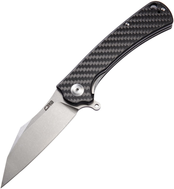 CJRB Talla Linerlock CF Folding Knife 3.5" stonewash finish D2 tool steel blade Carbon fiber handle - Cjrb