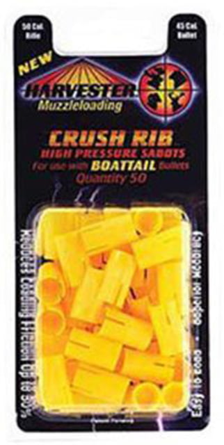 Claybuster Harvester Muzzleloader 50 Caliber Crush Rib Muzzleloader Sabot Bullets, Fits 45 Cal. Bullets Boattail, 50 Bullets, H35045BYR by USA Claybuster Muzzleloading Supplies