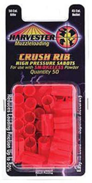 Claybuster Harvester Muzzleloader 50 Caliber Crush Rib Muzzleloader Sabot Bullets Fits 45 Cal. Bullets Smokeless 50 Bullets