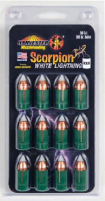 Claybuster Harvester Muzzleloading .50 Caliber Crushed Rib Muzzleloader Sabot Bullets, 50 Bullets, H14430 by USA Claybuster Muzzleloading Supplies