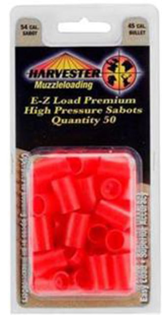 Claybuster Harvester Muzzleloading Premium High Pressure Muzzleloader Sabot Bullets, 54 Caliber, 50 Bullets, H5445R by USA Claybuster Muzzleloading Supplies