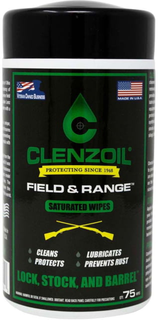 Clenzoil Field & Range Saturated Wipes 75 Wipes