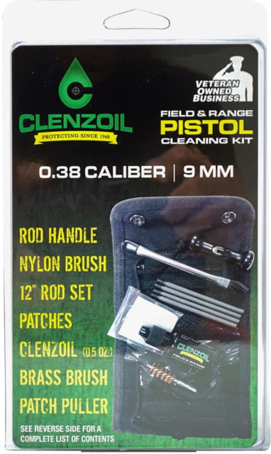 Clenzoil Pistol Kit 38 Caliber / 9 mm Black - Clenzoil