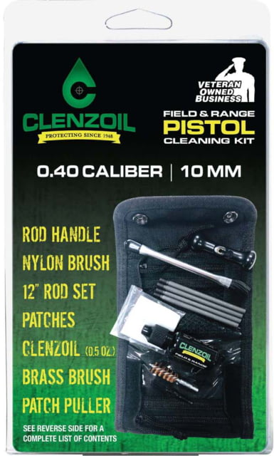 Clenzoil Pistol Kit 40 Caliber / 10 mm Black - Clenzoil