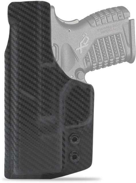 Clip & Carry IWB Kydex Holster for the Springfield XD-S 3.3in & MOD2 9mm/.40 Carbon Fiber Black Right-Handed - Clip & Carry