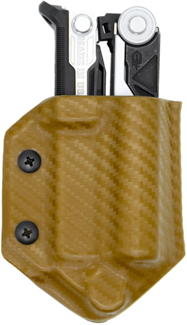 Clip & Carry Kydex Sheath for the Gerber Center-Drive Carbon Fiber Brown - Clip & Carry