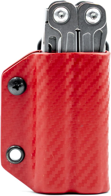 Clip & Carry Kydex Sheath for the Leatherman Wingman Sidekick Rebar & Rav Carbon Fiber Red - Clip & Carry