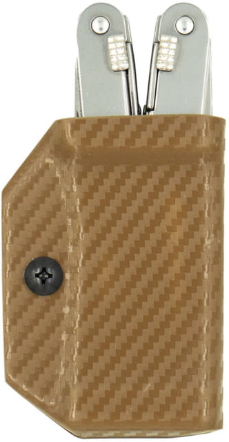 Clip & Carry Kydex Sheath for the Victorinox SPIRIT Carbon Fiber Brown - Clip & Carry