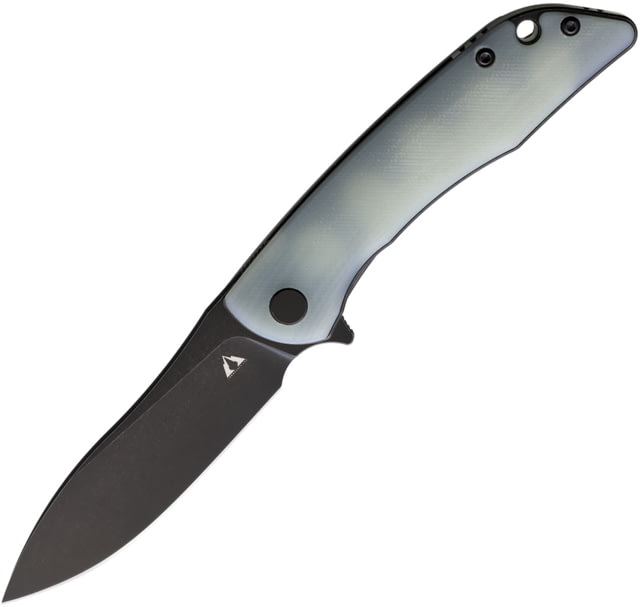 CMB Made Knives Blaze Folding Knife 4in Closed 3in Black D2 Tool Steel Blade Jade G10 Handle Nylon Sheath - Cmb Made Knives