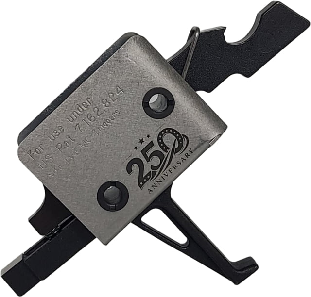 CMC Triggers AR-15/AR-10 Single Stage 250 yr Celebration Limited Edition AR Trigger Flat 3.5lb Silver - Cmc Triggers