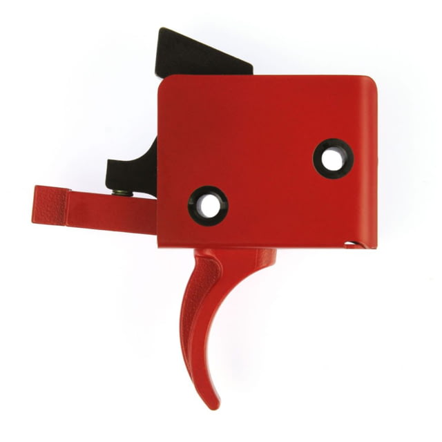 CMC Triggers AR-15/AR-10 Trigger Group Single Stage Small Pin Curved 4.5lb Pull Red - Cmc Triggers